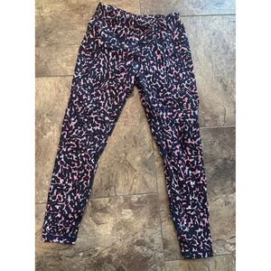 Sweaty Betty Power 7/8 length Leggings Pink Leopard Print Gym Fitness‎ US Small